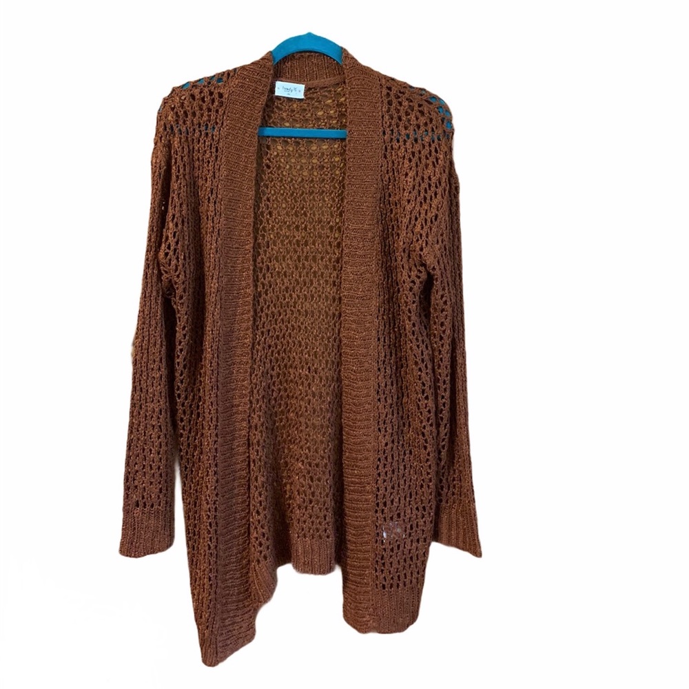 Mesh Cardigan -rusty brown